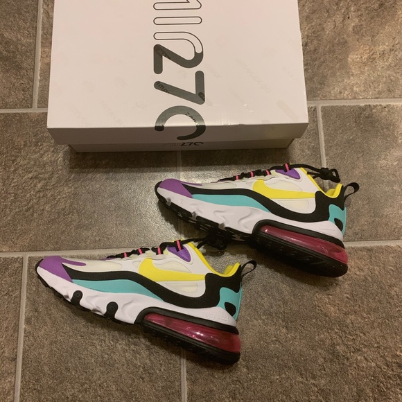 Nike Air Max 270 React Bright Violet White Violet - Picture 3 of 8